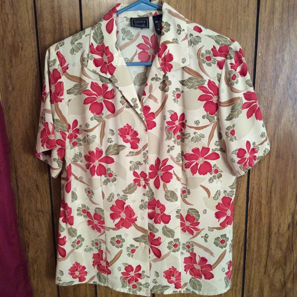 Women’s Laura Scott Size 10 Hawaiian Shirt